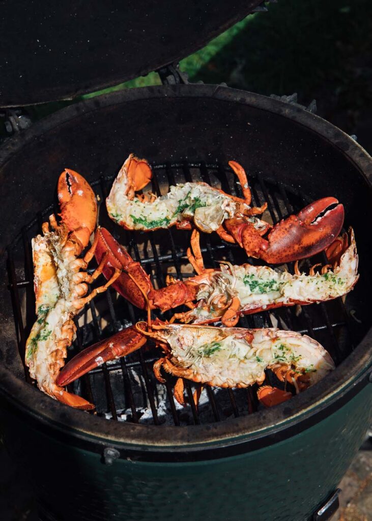 Kreeft op de kamado