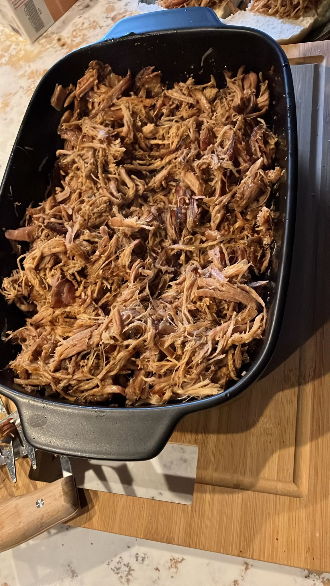 Pulled pork uit eigen smoker