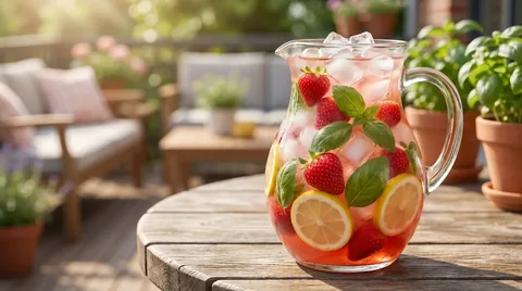 Aardbei Basilicum Limonade