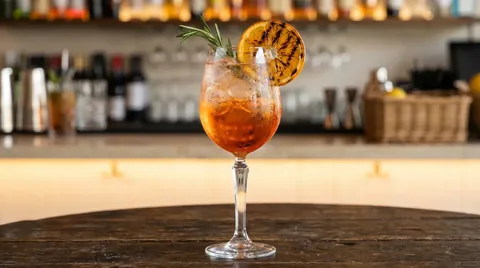 Aperol Spritz met Gegrilde Sinaasappel
