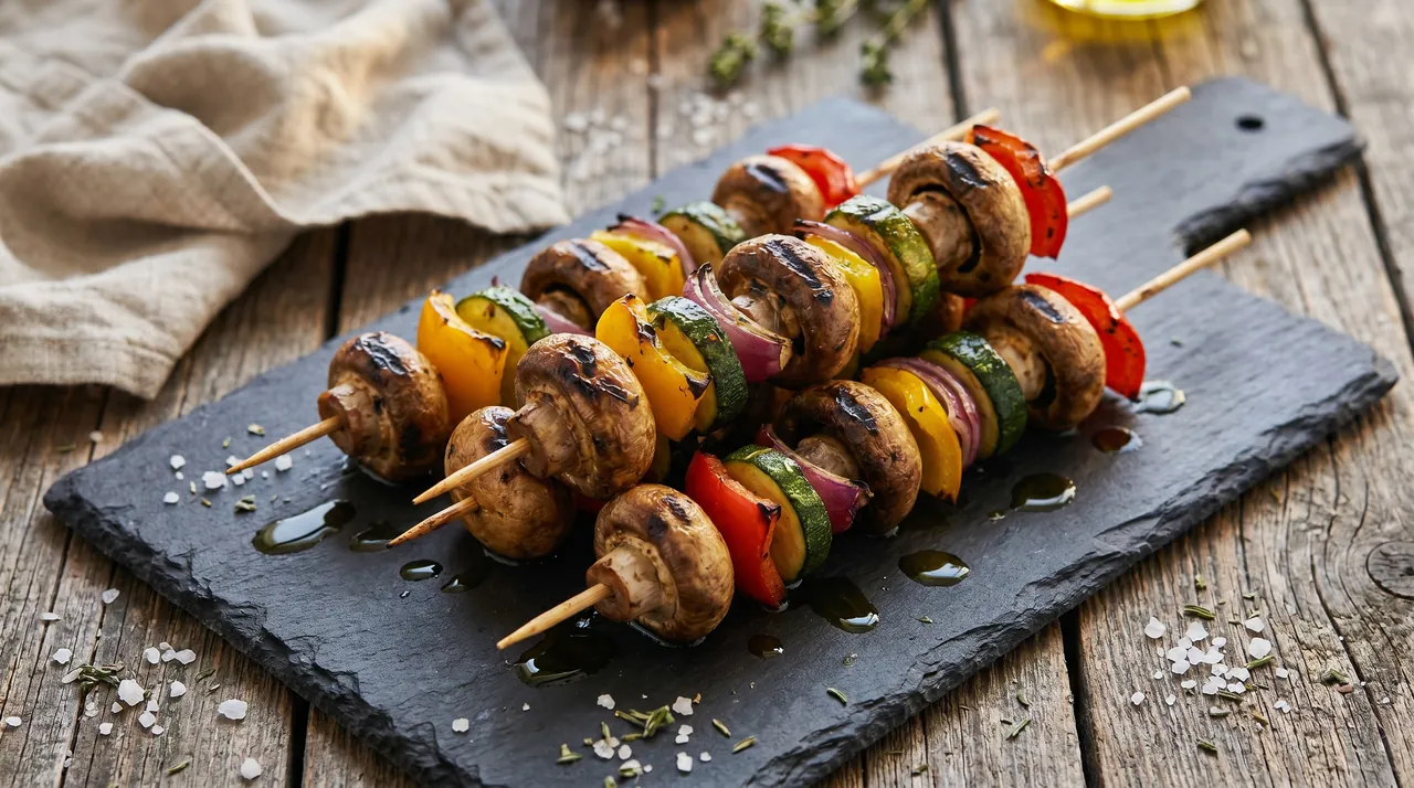 BBQ Champignonspiesjes