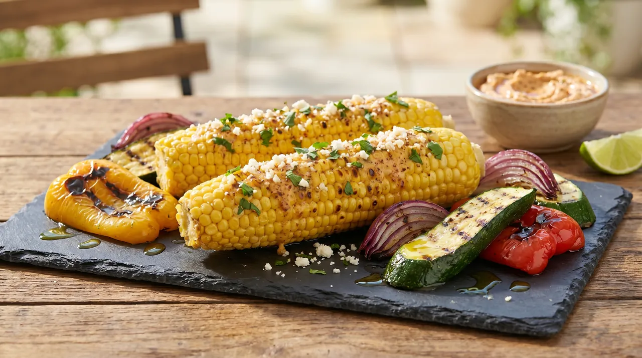BBQ Maïskolf met Mexicaanse Kruidenboter