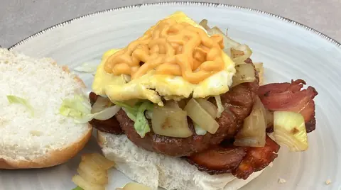 Cheeseburgers met Karamelui