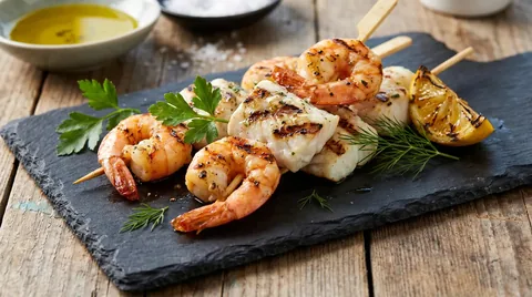 Garnalen Scampi Spiesjes