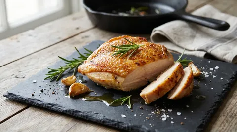 Gebakken Kipfilet met Knoflook en Rozemarijn