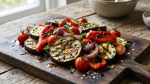 Gegrilde Aubergine Salade