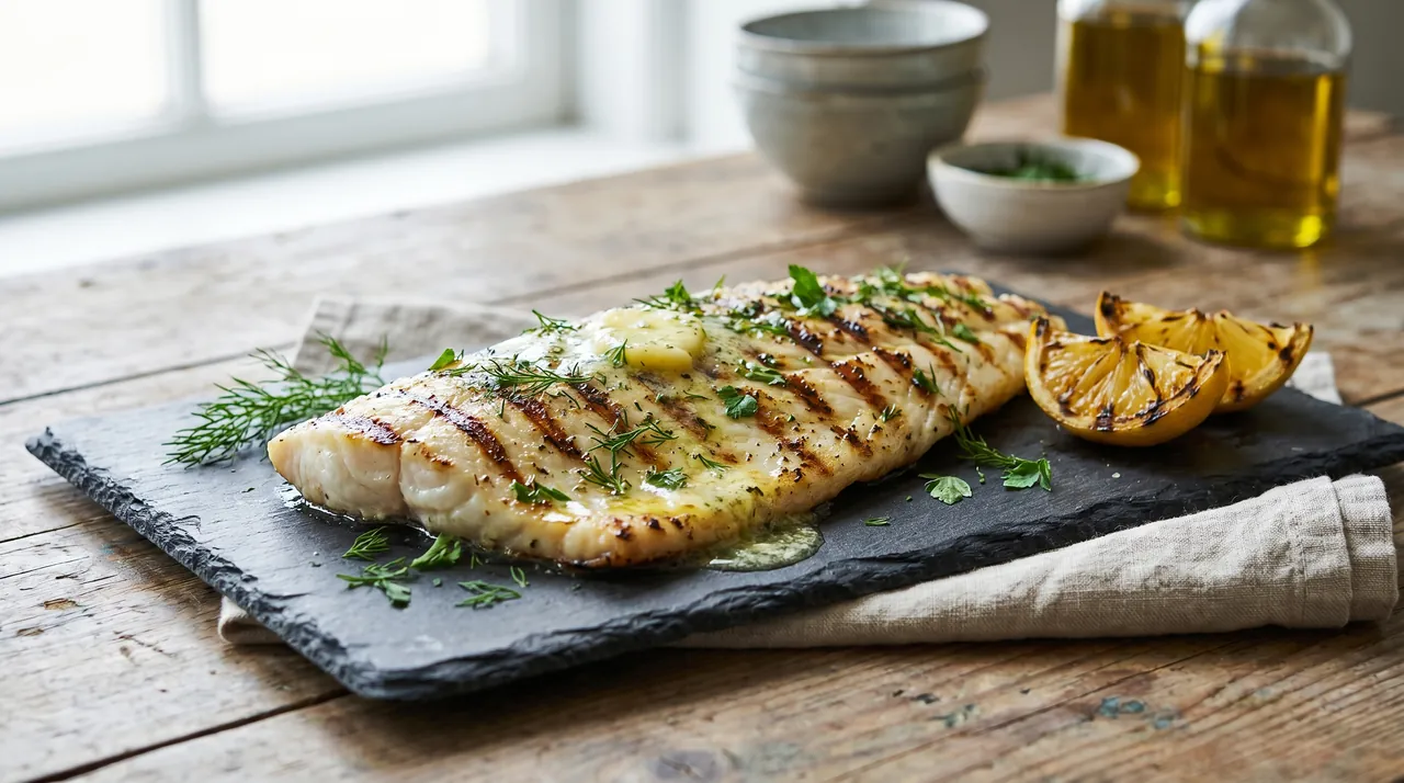 Gegrilde Heilbot met Citroenboter