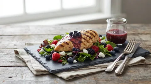 Gegrilde Kip met Blueberry Vinaigrette
