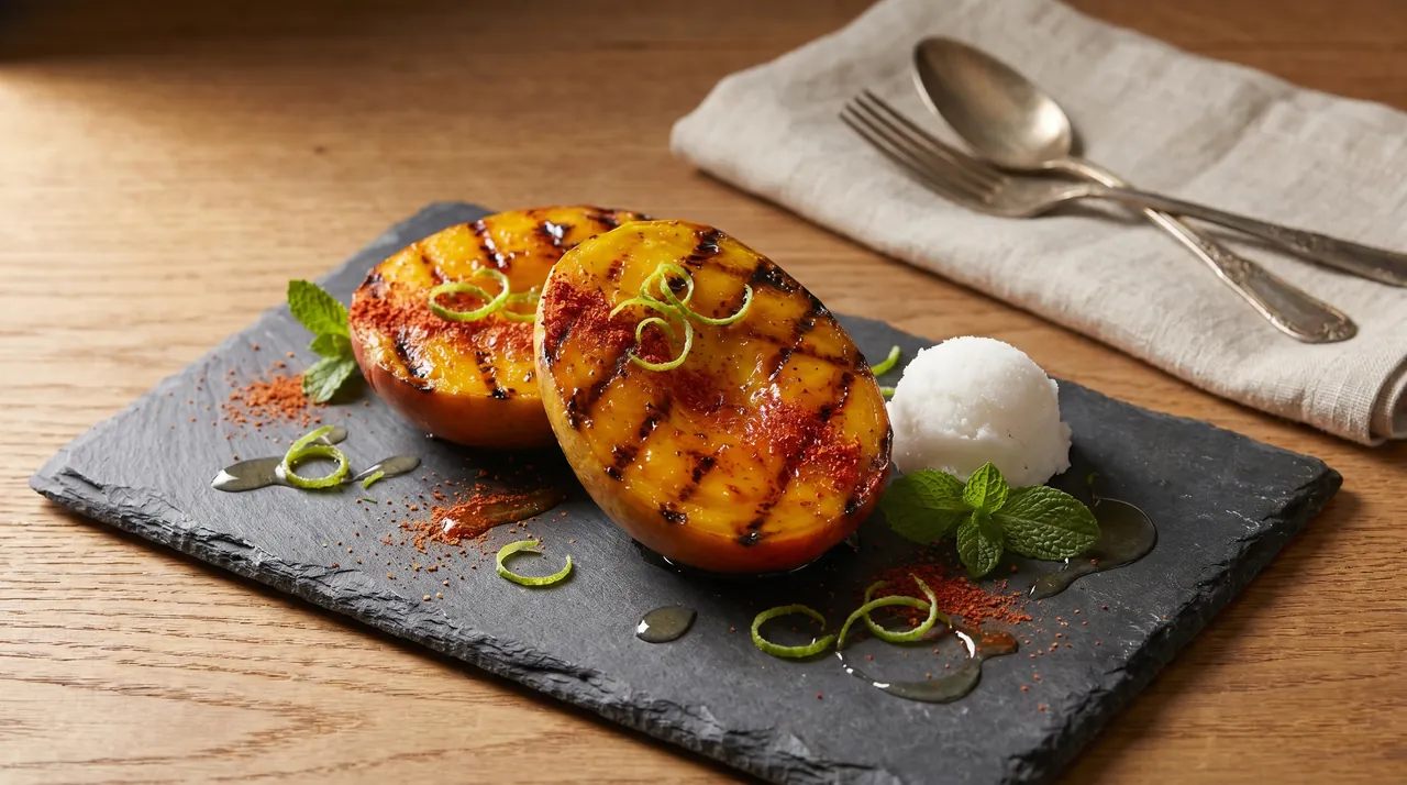 Gegrilde Mango met Chili & Limoen