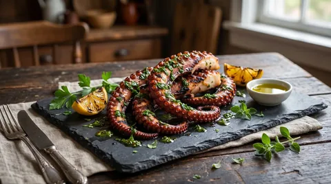 Gegrilde Octopuspoten met Chimichurri