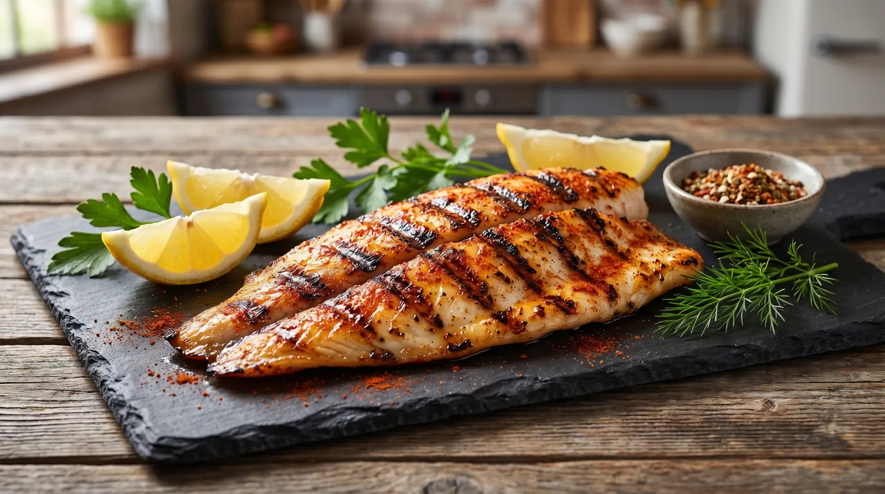 Gegrilde Tilapia met Paprikarub