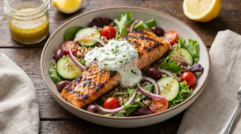 Gegrilde Zalm Tzatziki Bowl