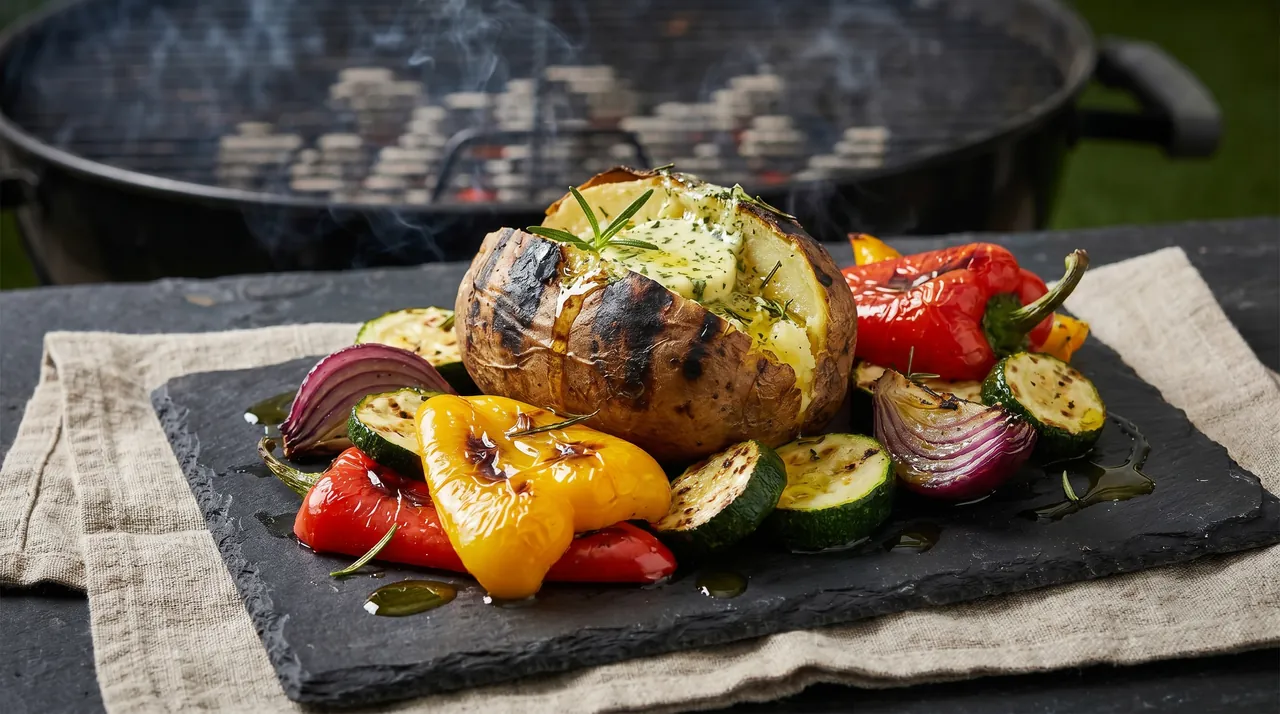 Gepofte Aardappel van de BBQ