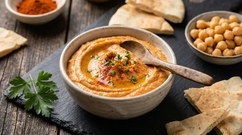Gerookte Paprika Hummus