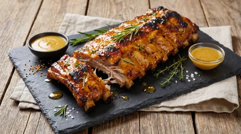 Honing Mosterd Baby Back Ribs