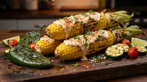 Mexicaanse Gegrilde Mais met Knoflook Mayo