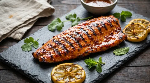 Pittige Gegrilde Vis met Gember & Knoflook