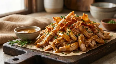 Pulled Chicken met Honing Mosterd Glazuur